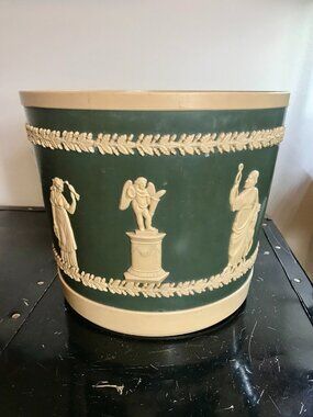 Vintage Dialene Better Maid Flower Pot Planter Jasperware Plastic England